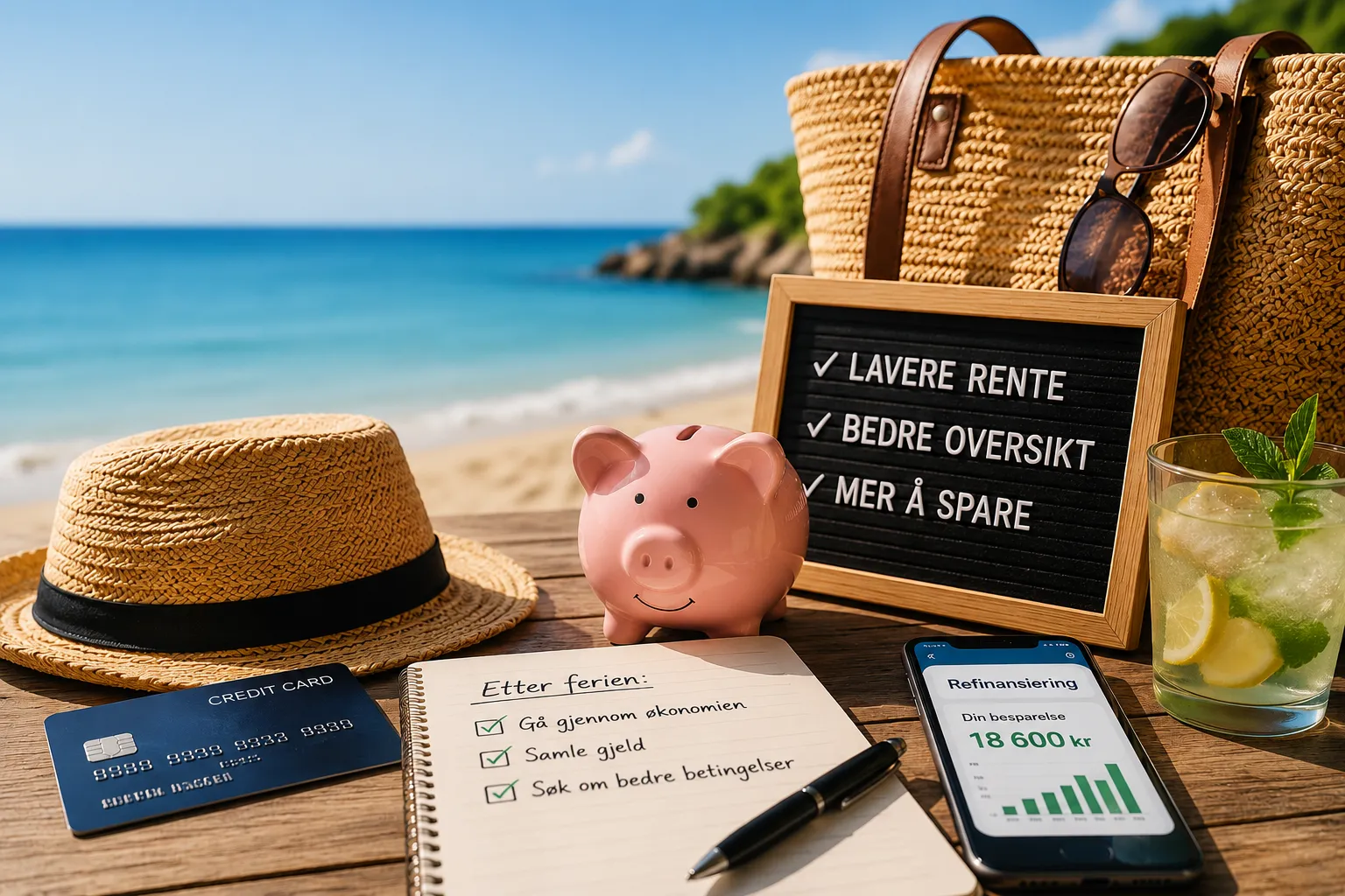 Refinansier kredittkort etter sommerferien